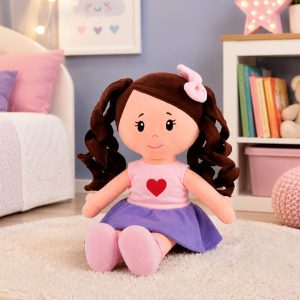 Boneca Pelúcia Lunita Pano Plush Infantil Bebê Antialérgico Decoração Naninha Macia Fofinha Presente Menina Monolo