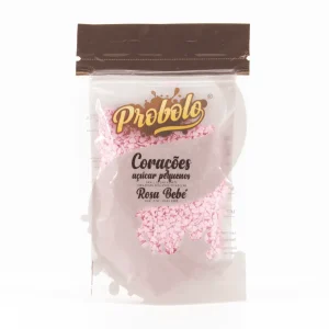 Sprinkles Corações de Açúcar Pequenos Rosa Bebé – 60gr