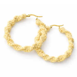 Brincos em Macramé – Amarelo