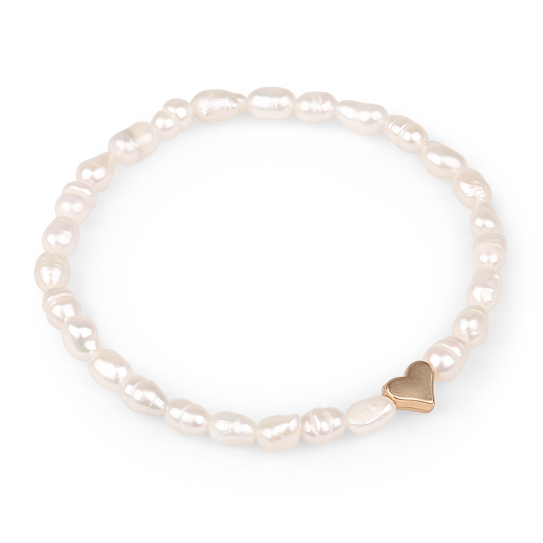 Pulseira Tânia Pérolas c/ Coração - Image 2