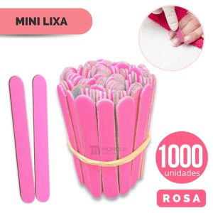 1000 Lixas de Unha Mini Descartáveis Manicure Pedicure Profissional 8 cm