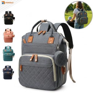 Mochila Maternidade Multifuncional Bolsa Bebê Grande com USB Porta Chupeta Monolo